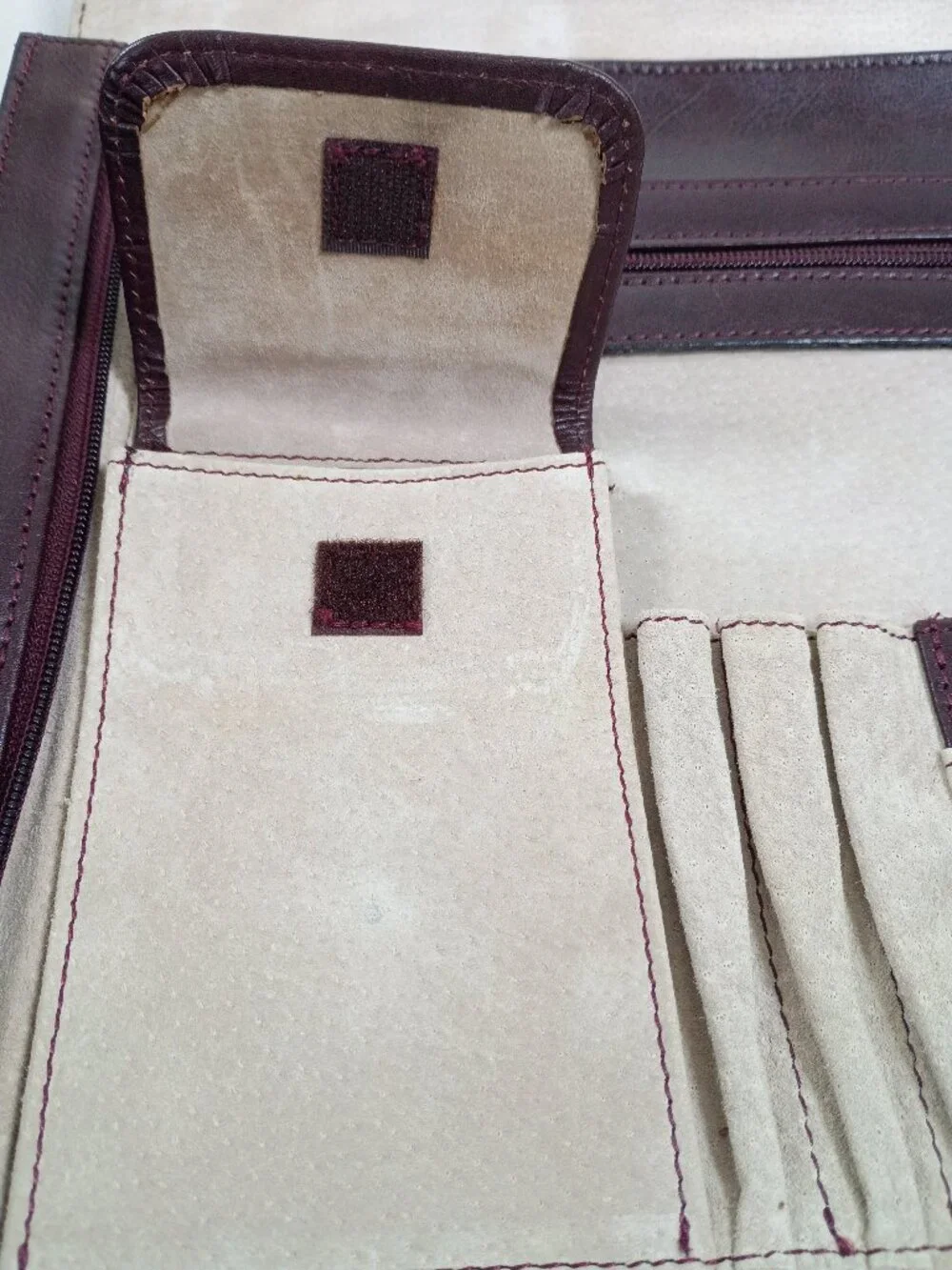 Vintage Giorgio Bernini Reddish-Brown Leather Briefcase Attache Bag Portfolio
